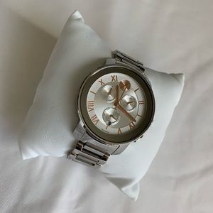 Movado Bold Silver and Rose Gold Watch